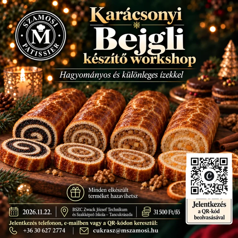 Karácsonyi bejgli készítő workshop plakátja