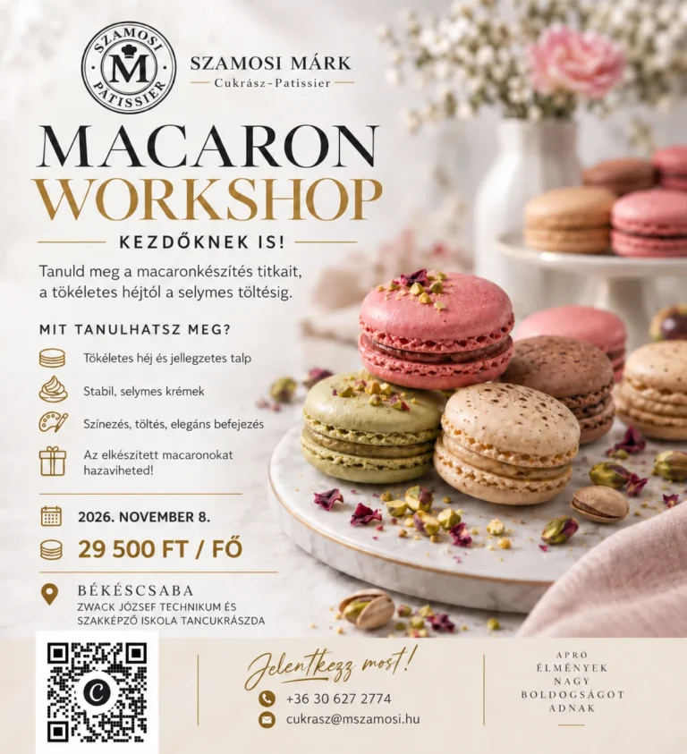 Macaron workshop plakátja