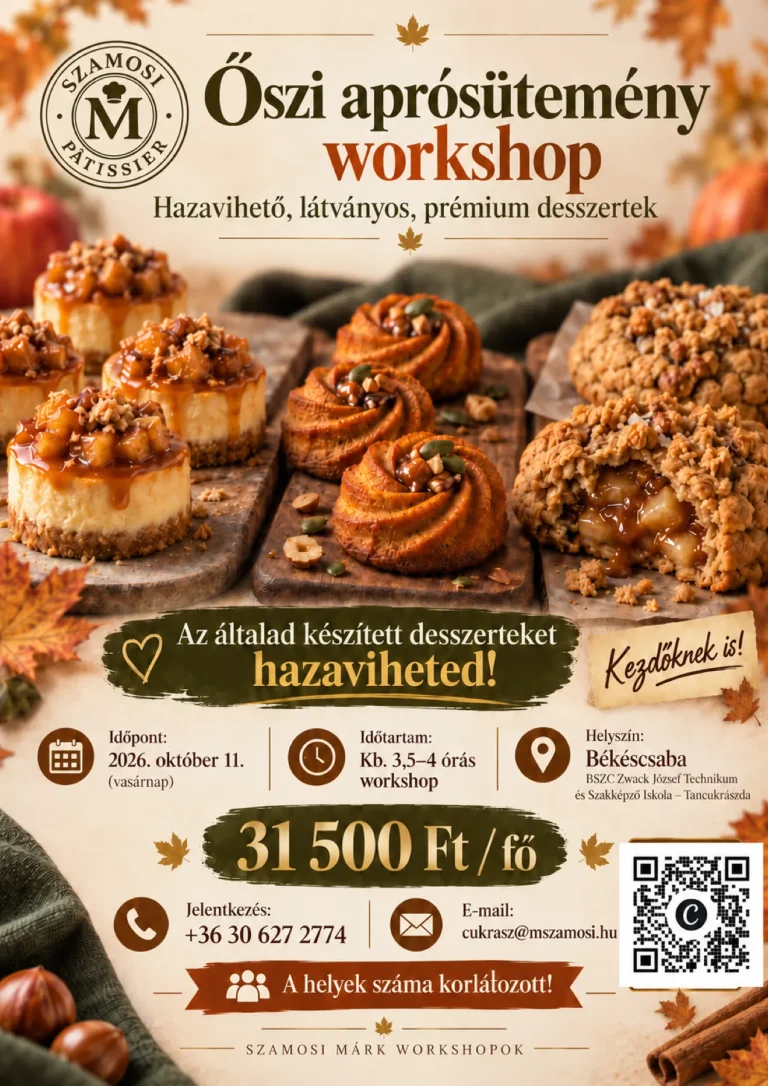 Őszi aprósütemény workshop plakátja